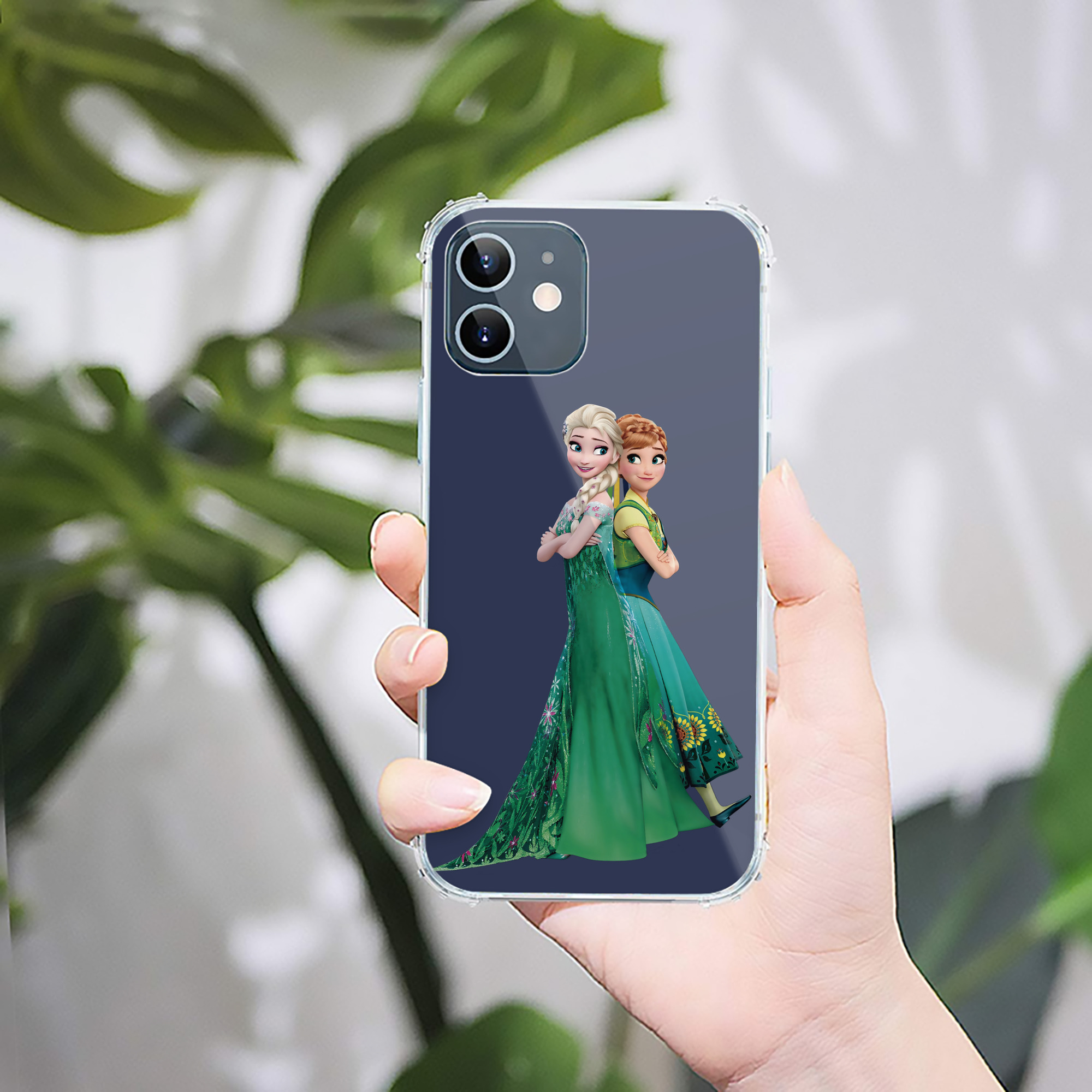 （画像用） アナと雪の女王 アンナ エルサ Frozen Anna Elsa 【iPhone 12シリーズ対応】透明スマホケース（クリアソフトケース）